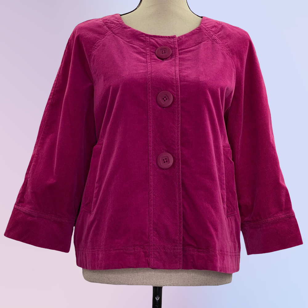 Madison Button Down Maroon Jacket Size Medium - image 1